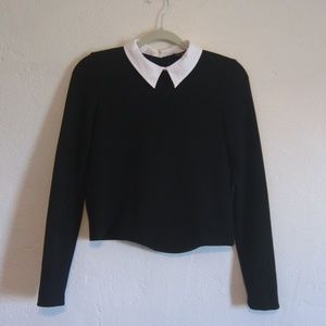 Zara Peterpan Collar crop Sweater